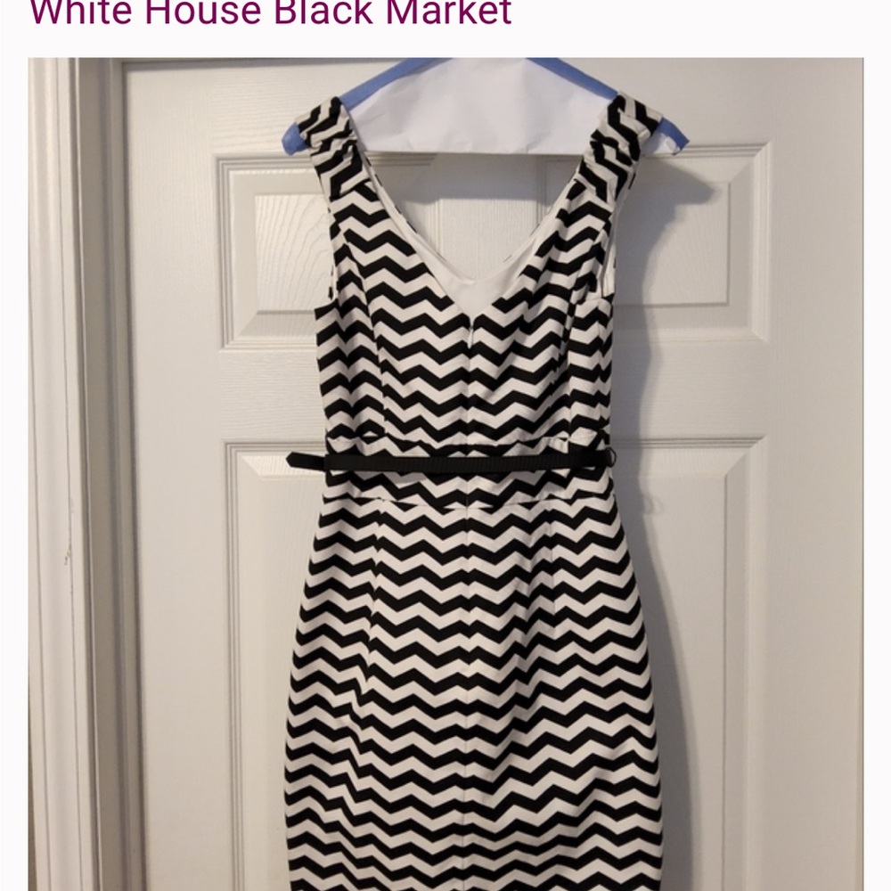 White House Black Market Chevron Midi Dress